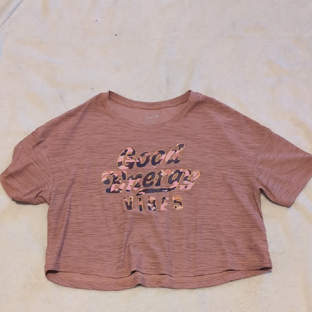 Pink Graphic Crop Top